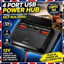 ?? USB PANEL ???? Camper Van Charging Outlet Plug 12v On/Off Display ?? Project 