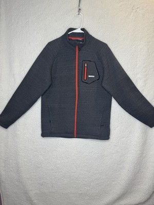 Avalanche Jacket Mens Medium Gray Full Zip Performance Outdoor Pocket Pullover