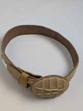 Vintage Genuine Exotic Reptile Leather Belt Tan Fits 28 30 Waist