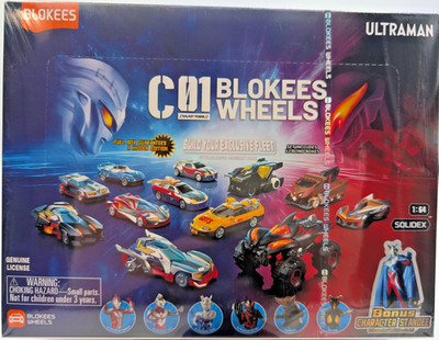 Blokees Wheels Ultraman Edition C01 Sealed Box of 12 Die-Cast Cars! U.S. English