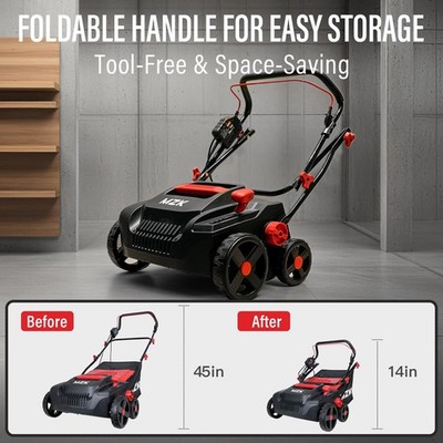 Lawn Dethatcher WEN 15-Inch 13-Amp 2-in-1 Electric Dethatcher And