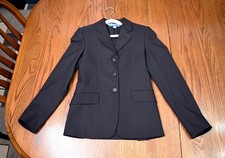 RJ Classics tech show hunt coat jacket, black, 12R kids girls