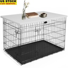 Dog Crate Topper for 42" Wire Cage Plastic Kennel Cage Table Topper Modern