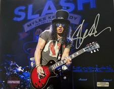 Saul Hudson &lsquo;Slash&rsquo; Guns N' Roses Signed Autographed 8x10 Photo with COA
