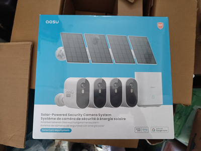 AOSU Solar Max 4 Kamerasystem, Outdoor, Wireless, 5MP, Home Security CCTV, Neu.