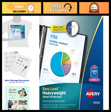 Heavyweight Diamond Clear Sheet Protectors, Easy Load, 100 Pack, Document Sleeve