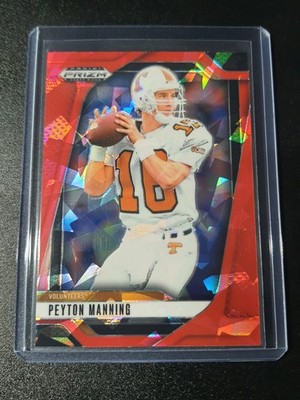 Peyton Manning - Prizm Draft Picks 2025 - Colts, Tennessee - Red Cracked Ice 