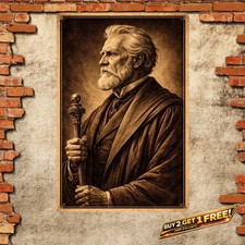 Pope John Paul II Portrait Tin Sign 8x12 Catholic Religious Wall Art