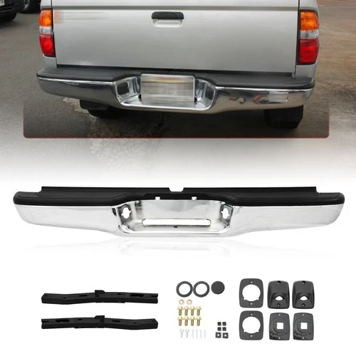 Fit For 1995-2004 Toyota Tacoma Truck Complete Steel Rear Step Bumper Assembly