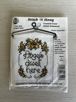 Needle Magic Inc. Stitch  N Hang Counted Cross Stitch Ornament #3529 Angel Dwell