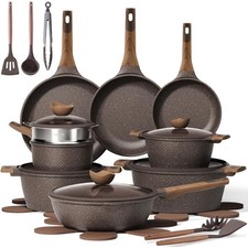 26-Piece Nonstick Cookware Set, Pots and Pans Induction Compatible Kitchen