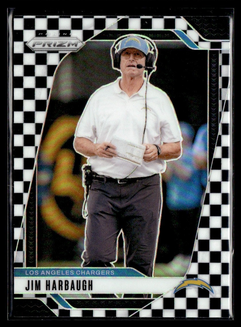 2024 Panini Prizm Black White Checkerboard Jim Harbaugh #163