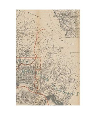 Oakland, Berkeley, Brooklyn, and Alameda Vintage Map 4x6 Field Journal / Field N