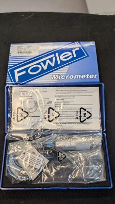 Fowler 52-244-201-1 Digit Counter Ball Anvil Micrometer with 0-1" Measuring