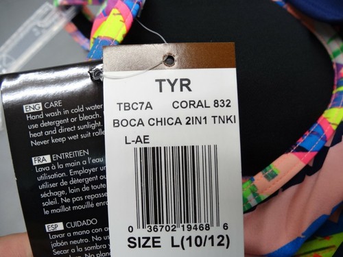 TYR Big Girl's Boca Chica 2 in 1 Tankini # Large (10/12) - Picture 5 of 5