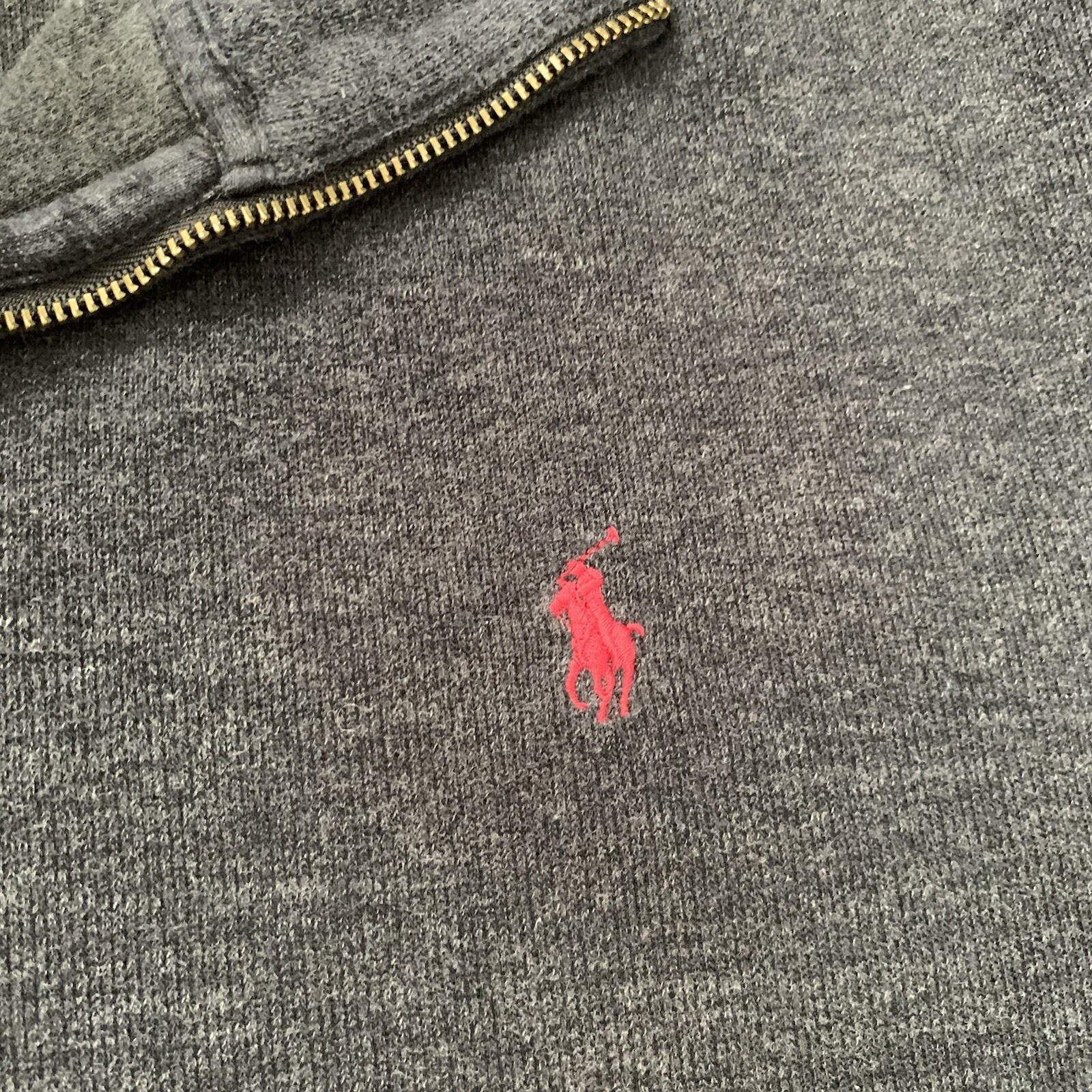 Polo uomo Ralph Lauren 1 4 zip felpa taglia 2XL pullover pony logo grigio