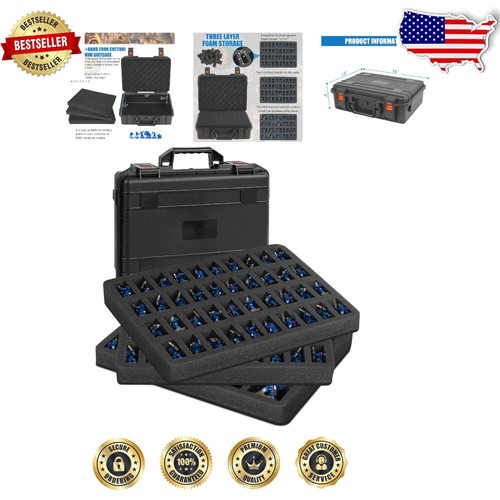Durable & Waterproof Miniature Carrying Case with Safety Lock for Collectibles