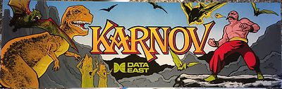 Karnov Arcade Marquee 26''x8''