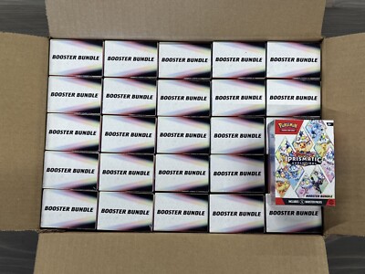 Pokemon Prismatic Evolutions (SV8.5) Booster Bundle CASE! 25 Bundles - 150 Packs