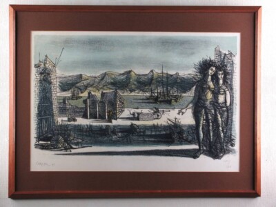 カルズのリトグラフ JEAN CARZOU (French / Armenian) Rare 1959 Signed Original