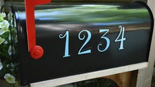 Mailbox Magnet Partial Cover Address Numbers Magnetic for Black Mail Box Blue