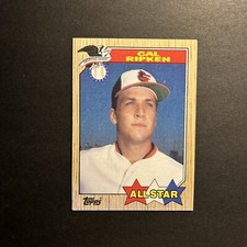 Cal Ripken baseball card Topps 609 errors off center Pink circle Rare