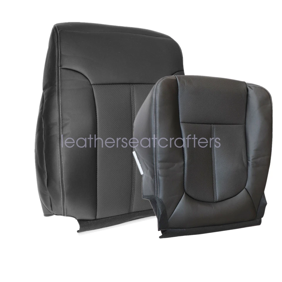 For 2013 2014 2015 Ford F450 Super Duty Driver Top & Bottom Leather Seat Cover Foto 2 de 4