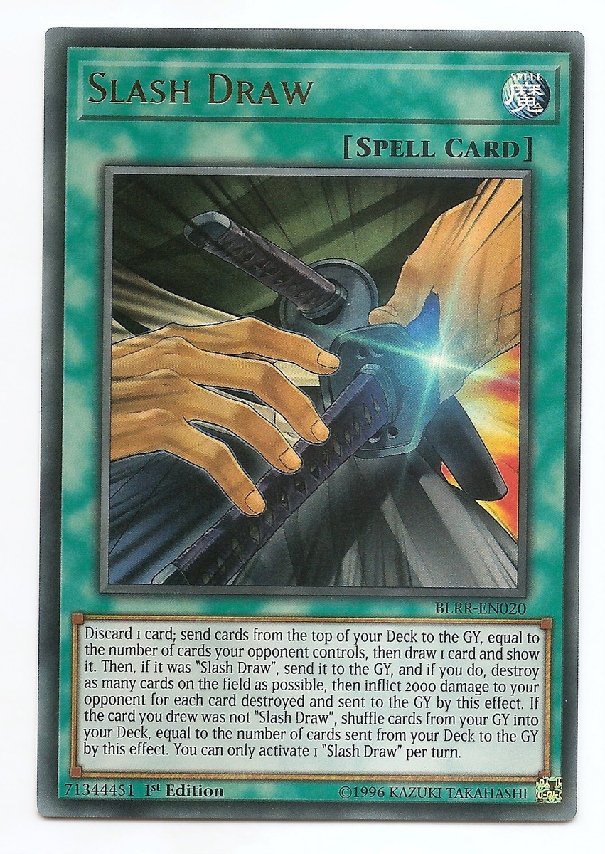Slash Draw BLRR-EN020 Ultra Rare Yu-Gi-Oh Card 1st Edition New | eBay