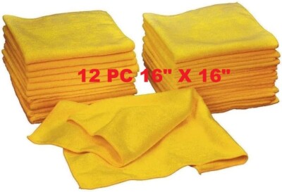 12 PK 16 X 16 Kirkland Signature Ultra Plush Microfiber Towels Polish Buff Shine