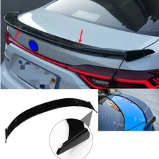 21~22 For TOYOT@A Corolla Rear Trunk Spoiler Boot Lip Wing Trim Bright Black A