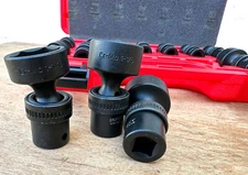 14pc SAE 1/2" Dr. Shallow Impact Flexible Wobble Joint Swivel Socket Set Cr-Mo