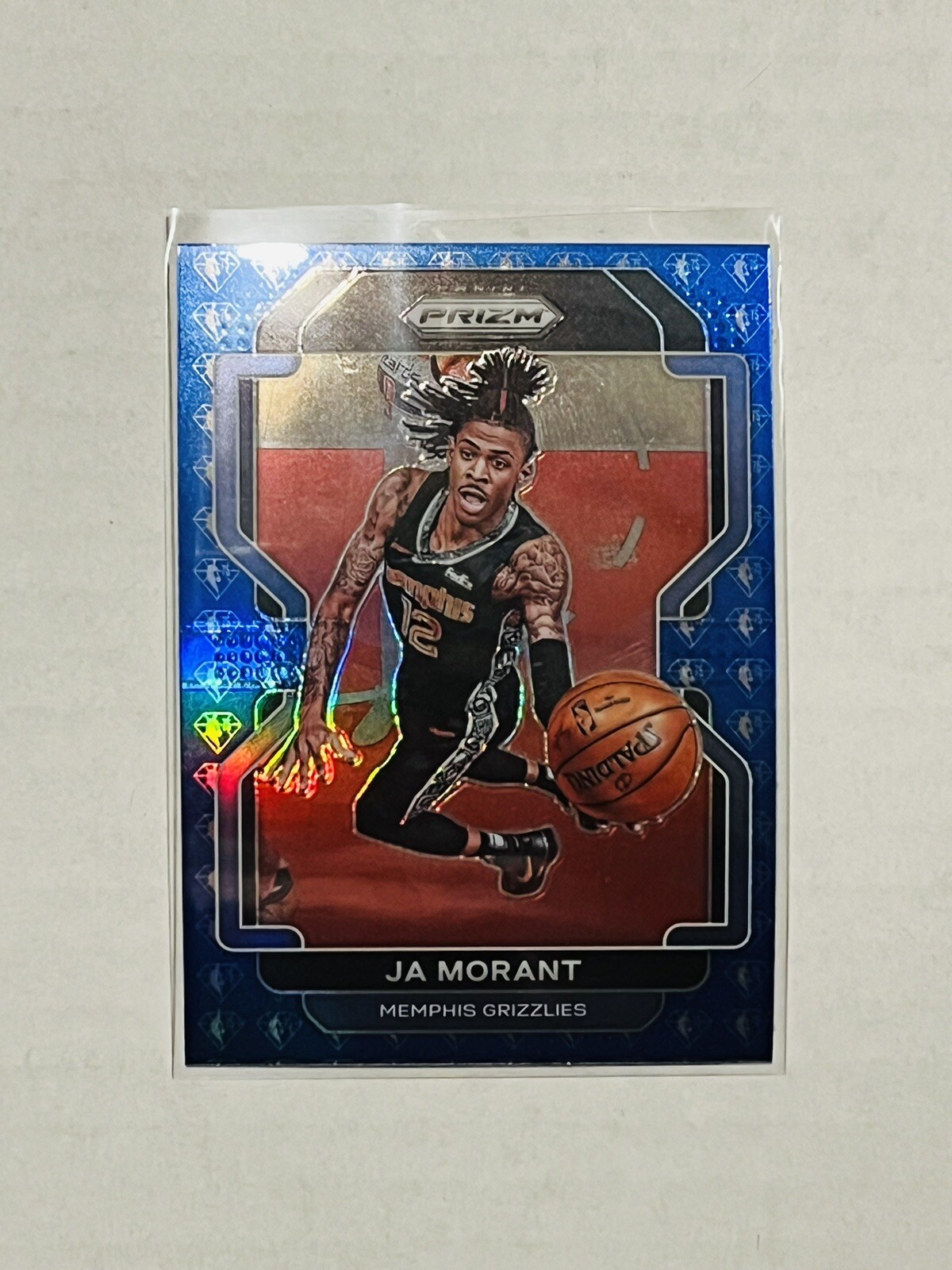 JA MORANT 2021-22 Prizm 75 Anniversary Blue Prizm #194 Grizzlies
