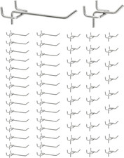 60 Ganci per Pannello Forato Portautensili Da Parete Attrezzi Officina 5+10cm