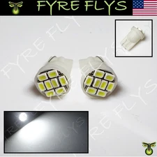 2 Pcs Xenon White 8-SMD 168 194 2825 LED Bulbs For Car License Plate Lights a#U1