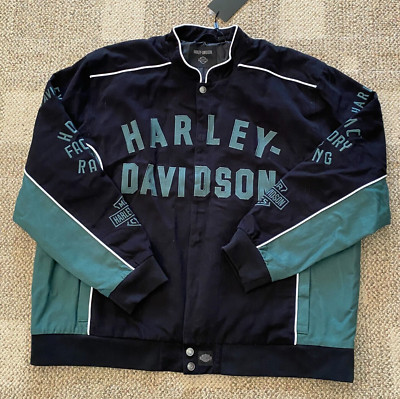 Harley Davidson Woven Nascar Jacket 97438-23VM Black Colorblock