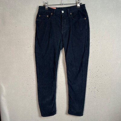 Acne Studios Bla Konst Mens Blue Corduroy Pants Size 27 Slim Fit Made In Italy
