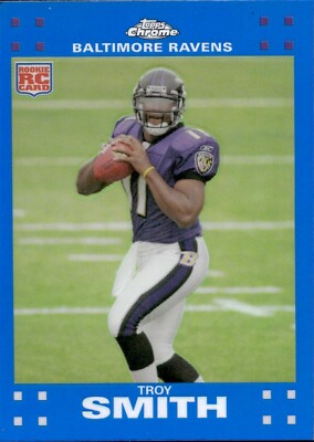 Troy Smith - Rookie - 2007 Topps Chrome - Blue Refractor #TC169