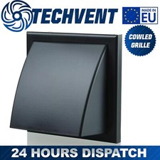 150 mm Non-Rattle Cowled Hooded Wall Extractor Vent Baffle with Single Blade