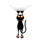 Iron on transfer Funny Cat - Black Cat Patch Iron On Transfers For Clothing