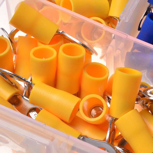 650pcs Assorted Insulated Ring Crimp Terminal Electrical Wiring Connector Set - Picture 4 of 12