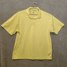 C9 by Champion Mens Golf Polo Shirt XL Yellow Duo Dry Short Sleeve EUC