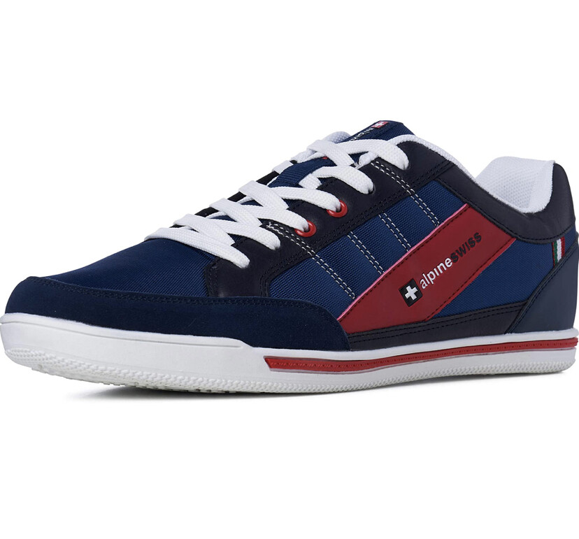 Size 7 Alpine Swiss NAVY Mens Stefan Suede Trim Retro  display picture 1