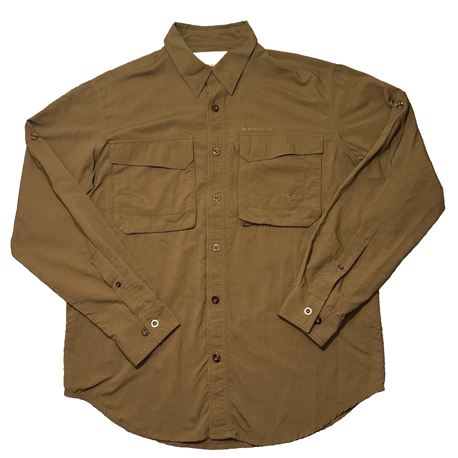 Botón Casual sólido Redington Nylon-Down Shirts for Men