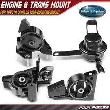 4pcs Engine Motor & Trans Mount for Chevy Prizm Toyota Corolla 98-02 1.8L Auto