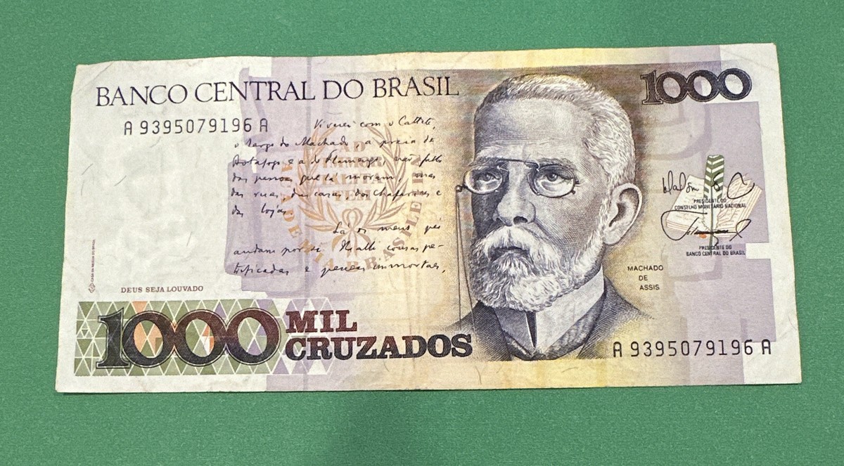 Brazil $ 1000 One Thousand Mil Cruzados World Bank Note Currency Bill | eBay