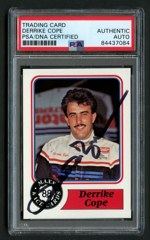 Derrike Cope #33 signed autograph auto 1988 MAXX Charlotte Racing Card PSA Slab