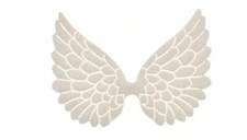 White Wings with Glitter Angel Costume Patch Leather Decoration Hair Accessories