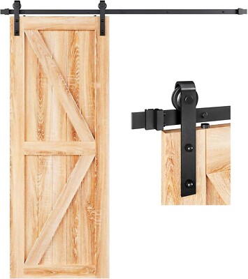 EaseLife 5.5 FT Heavy Duty Sliding Barn Door Hardware Track Kit