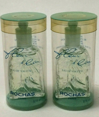 Fleur D' Eau Rochas Women 0.17oz/5ml Eau de Toilette Splash Mini -VINTAGE- Lot 2