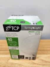 40 Watt Spring Light CFL Globe Light Bulb Soft White 2700K G25